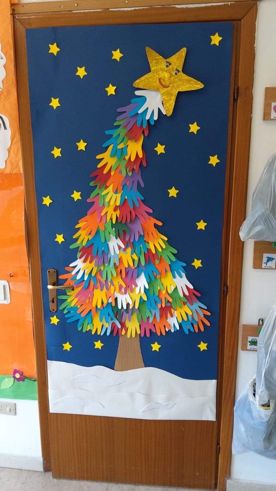 decorar clase o aula en navidad árbol de navidad